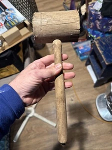 Antique Primitive Wooden Mallet | Wooden Barrel Hammer | Farmhouse Rustic - Picture 1 of 12