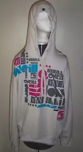 HERREN JUNGS O'NEILL PULL OVER FLEECE KAPUZENPULLOVER BEIGE MULTI LOGO NEU 59 $ - Bild 1 von 1