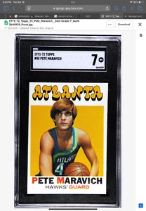 1971-72 Topps Set-Break # 55 Pete Maravich SGC 7 NM - Picture 1 of 2