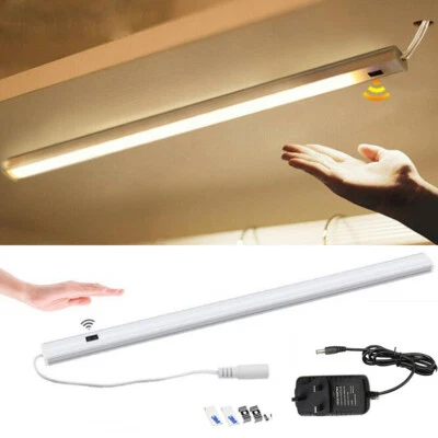 Hand Sensor LED Strip Bar Lights Under Cabinet Kitchen Cupboard Mains Plug DC12V - Image 1 of 4