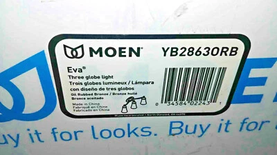 Moen YB2863ORB Eva 3 luces doble montaje baño tocador accesorio con esmerilado  Foto 1 de 3