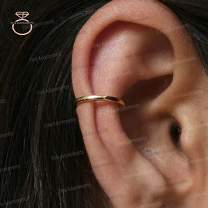 Brazalete de oreja de cartílago de oro macizo de 14 k sin piezas brazalete de oreja de oro (único) - Imagen 1 de 8
