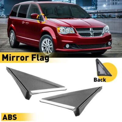 Para Chrysler & Town Country 2008-2016 Triángulo Espejo Moldura Cubierta Borde X2 Foto 1 de 4