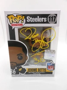 Jerome Bettis Funko Pop Autographed NFL Football #117 Steelers ! Bus ! BAS W - Picture 1 of 6
