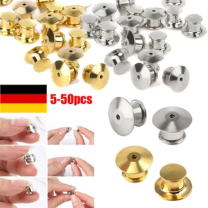 5-50x Gold/Silber Locking Backs Ersatz Pin Badge Brosche Pins Back Keepers DE - Picture 1 of 22