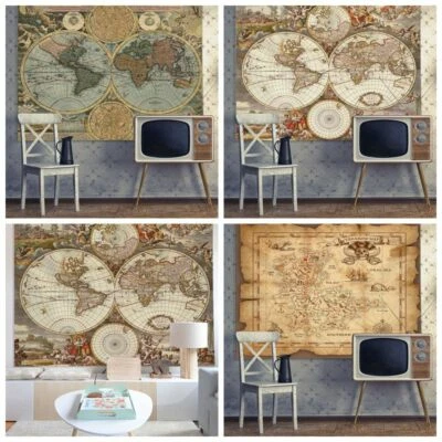 Mapa del Viejo Mundo Colgante de Pared Dormitorio Tapiz Fondo Alfombra Manta Decoración Alfombra Foto 1 de 4