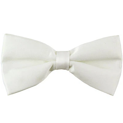 New KID'S BOY'S 100% Polyester Pre-tied Bow tie only cream formal wedding party - Image 1 of 2
