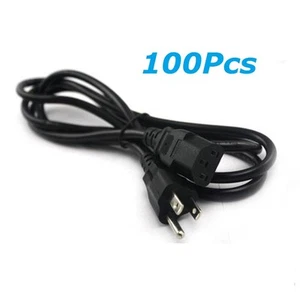 Lot of 100PCS 3 Prong 4ft Power Cord Cable for PC Monitor Computer Printer - Picture 1 of 8