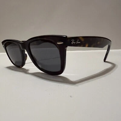 De Colección Ray-Ban Wayfarer 2140 902 50 22 Cuadros Solo Marrón Tortuga Italia Foto 1 de 4