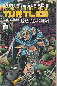 EASTMAN AND LAIRD'S TEENAGE MUTANT NINJA TURTLES VOL 1 #8 / CEREBUS GUESTS 1986 - Picture 1 of 1