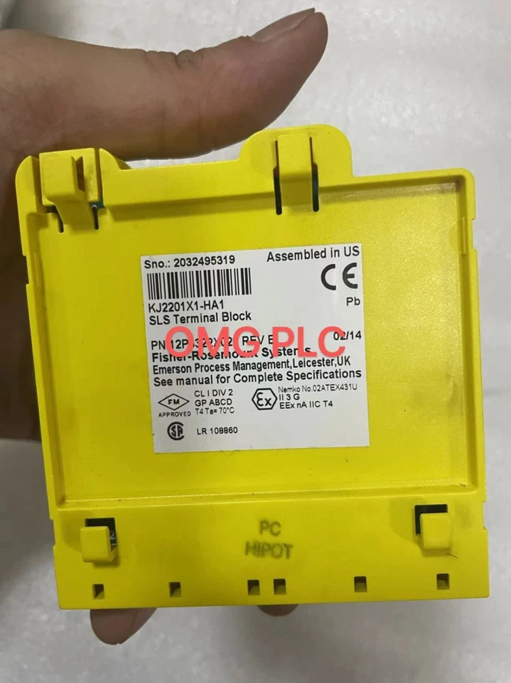 Emerson DELTA V KJ2201X1-HA1 SLS Terminal Block PN 12P3322X022 Rev D Made in USA - Image 1 of 2