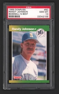 Randy Johnson HOF 1989 Donruss Baseballs Best #80 Rookie Card Rc PSA 10 X159 - Picture 1 of 2