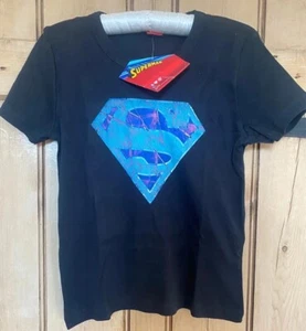 Superman - Cracked Logo - Official Womens T Shirt - Picture 1 of 1