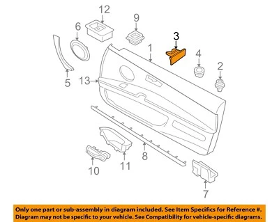 Abrazadera interior del panel de moldura de puerta BMW OEM 99-15 323Ci 51418225552 Foto 1 de 2