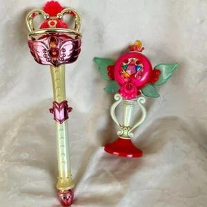 Sailor Moon Eternal Tiare & Holy Moon Chalice Wand Bandai Vintage Japan Tested - Picture 1 of 13