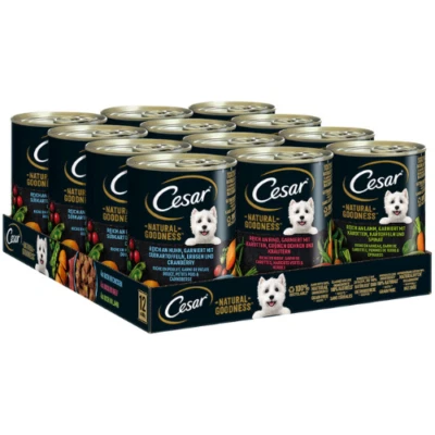 12x400 g CESAR Natural Goodness Nassfutter Huhn Rind Lamm getreidefrei für Hunde - Bild 1 von 2