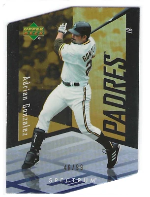 Adrian Gonzalez 2007 Upper Deck Spectrum Die Cut Gold 46/99 Card# 89 - Image 1 of 4