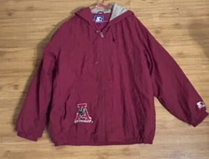 Alabama Crimson Tide Men's Jacket Starter Size L Hooded Vintage - Picture 1 of 11