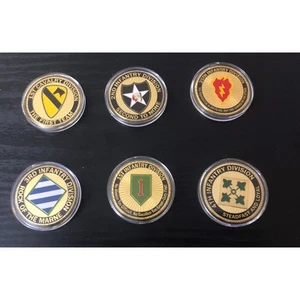 Collection Set ARMY Infantry Division 1st 2nd 3rd 4th 25th 1st Coins - Picture 1 of 3