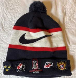 IIHF Ice Hockey World Cup 2018 Blue Beanie Nike Hat - Picture 1 of 5