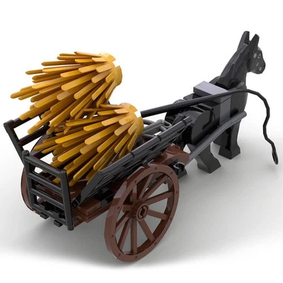 Compatible Medieval Farmer Wagon 43 Bricks Building Toys Set MOC Build Gift - Image 1 of 4