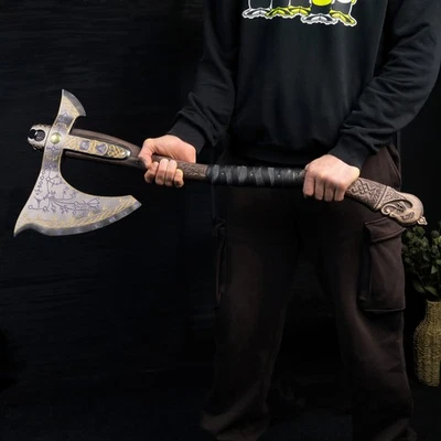 Leviathan Axe Replica Kratos GOW Ragnarok Collectible Prop 36" Carbon Steel - Image 1 of 4