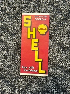 Vintage 1938 Shell Road Map - Georgia - Picture 1 of 5