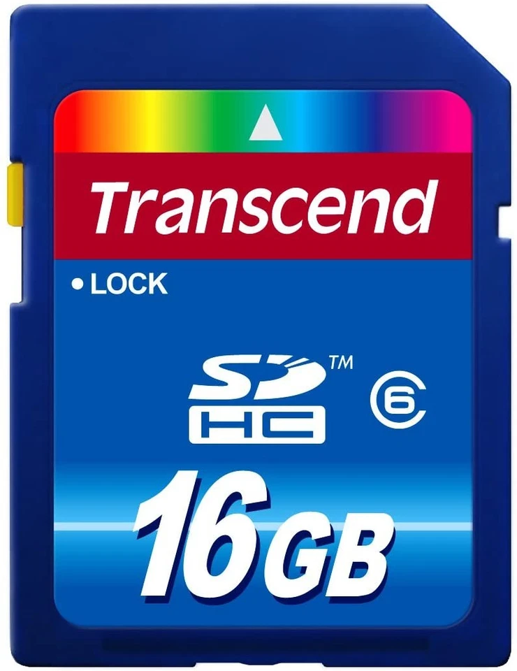 Transcend 16 GB Class 6 SDHC Flash Memory Card - Grade A (TS16GSDHC6) - Image 1 of 1