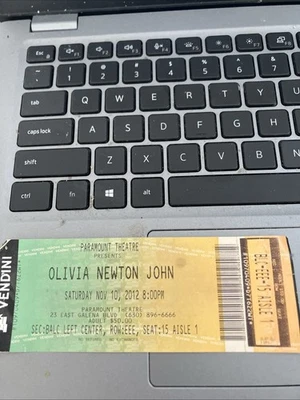 Olivia Newton John Concert Ticket Vintage Rare Paramount Theatre Aurora Illinois - Image 1 of 2