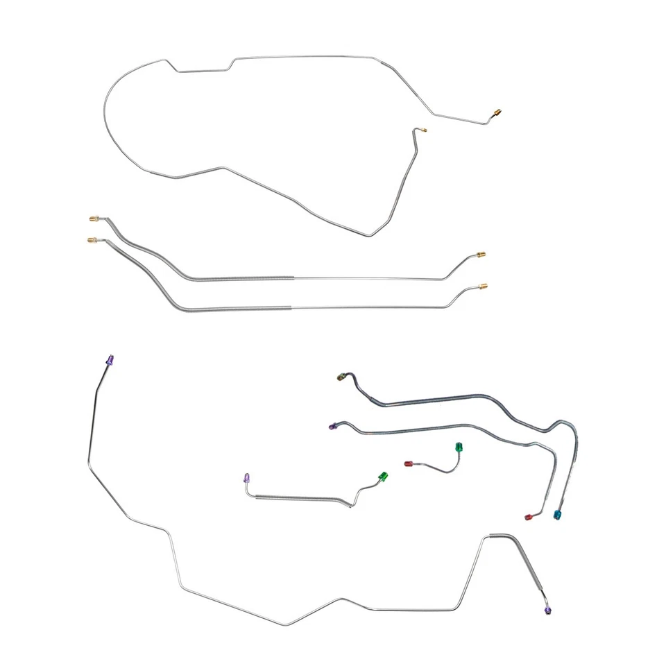 Chevrolet Chevelle Malibu 1968 juego de línea de freno Pwr disco kit tubos HDT acero inoxidable Foto 1 de 4