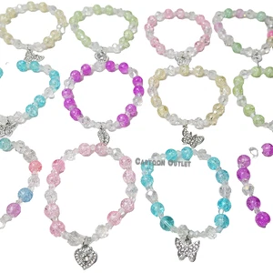 12 Princess Bracelets Kids Childrens Girls Party Bag Loot Fillers Party Favors - Picture 1 of 7