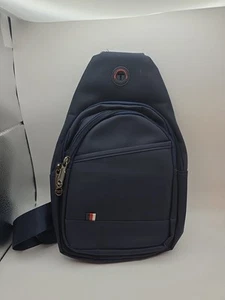 Westend Navy Blue Crossbody Bag Outer Pockets, Zipper Closures - Picture 1 of 12