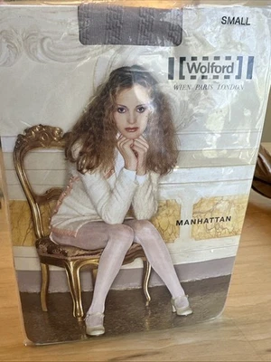 Wolford Tights Manhattan Style 180 41 Pearl Size S Textured Made In Austria - Image 1 of 4