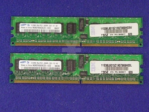 IBM 39M5818 1GB (2x512mb) PC2-3200 Non-Chipkill Server Memory Kit zj - Picture 1 of 2