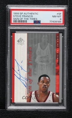 1999-00 SP Authentic Sign of the Times Steve Francis #SF PSA 8 Rookie Auto RC - Image 1 of 2