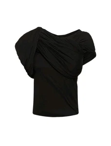 Rick Owens drapiertes Harness Baumwolle schwarz Top neu ohne Etikett IT 40 US 4 $ 1200 - Bild 1 von 11