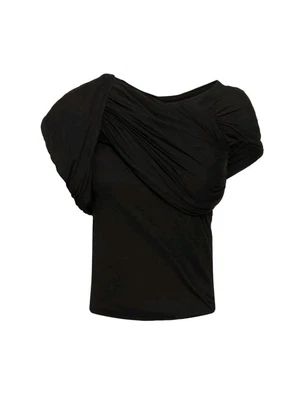 Arnés drapeado de algodón negro Rick Owens nuevo sin etiquetas 40 EE. UU. 4 $1200 Foto 1 de 4