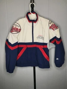 Parche Chaqueta Bombardero Vintage Starter MLB Minnesota Twins 1/4 Cremallera JUVENTUD talla MD - Imagen 1 de 6