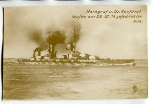 Postal SMS "Markgraf" y Gr.Kurfürst, Marina Imperial, barcos de línea grande, 1915 - Imagen 1 de 1