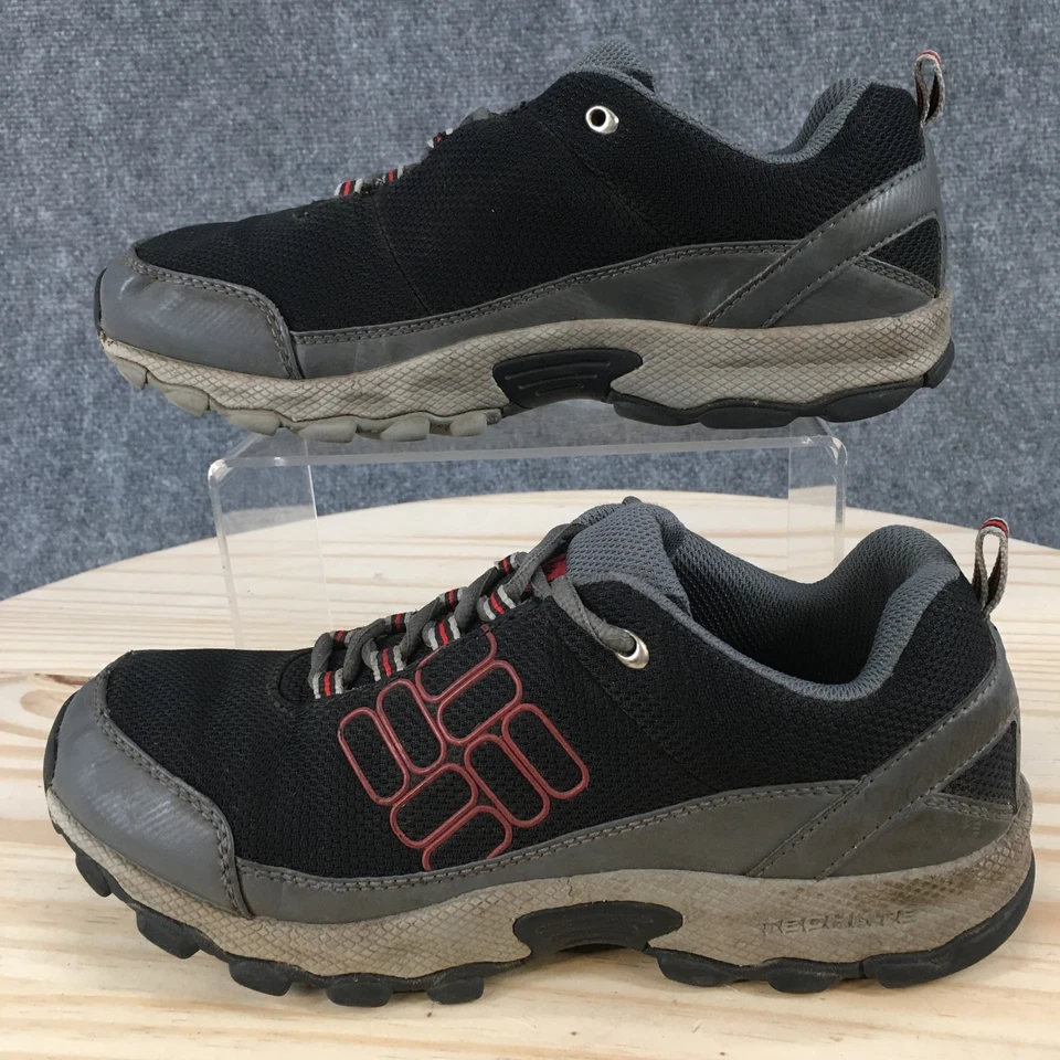 Columbia Shoes Youth 6 Boys Lone Rock Hiking Sneakers Gray Black Mesh Lace Up - Image 1 of 4