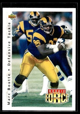 1992 Upper Deck Marc Boutte Rookie Los Angeles Rams #403 - Image 1 of 2