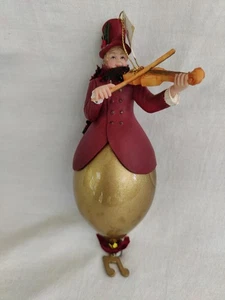 Kurt Adler Musiker spielt Geige Merkur Glas Handarbeit Weihnachtsschmuck - Bild 1 von 20