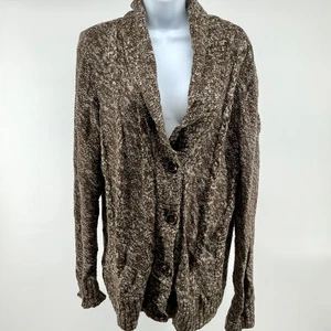 Faded Glory Button Up V-Neck Sweater Long Sleeve Women’s Size XL (16-18) - Picture 1 of 7