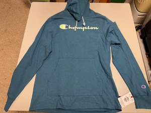 Sudadera con capucha Champion Jersey para hombre, NUEVA CON ETIQUETAS, MEDIANA turquesa - Imagen 1 de 13