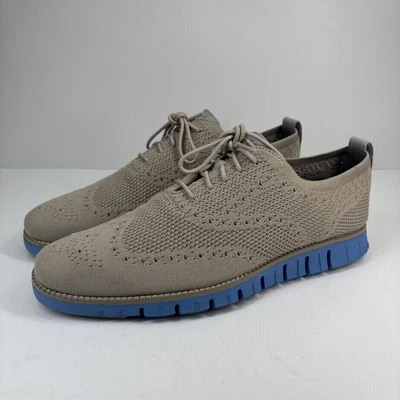 Zapato Oxford Cole Haan ZERØGRAND Stitchlite Para Hombre 10.5M Beige Tejido Punta de Ala C29906 Foto 1 de 4