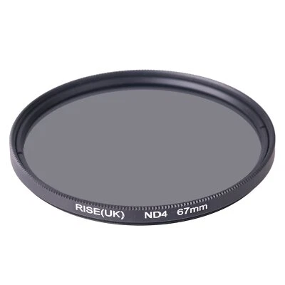 RISE(UK) 67mm Neutral Density ND4 filter for Camer Nkion Sony Pentax - Image 1 of 3