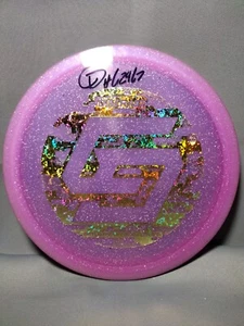 💥Discraft Z Sparkle Undertaker Purple/Gold Flipfoil Chris Dickerson Signed Disc - Picture 1 of 8