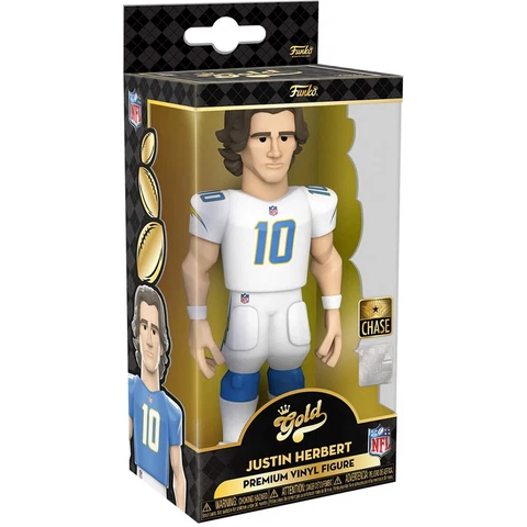 JUSTIN HERBERT Funko Gold 5" Vinyl Figure LOS ANGELES CHARGERS Chase Version Cover