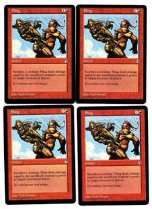 Fling - Stronghold MTG Rojo Común Instantáneo LP X 4 - Imagen 1 de 1