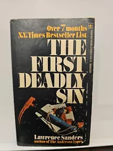 The First Deadly Sin - Lawrence Sanders (1973, Paperback) Horror Scary Fiction - Picture 1 of 5